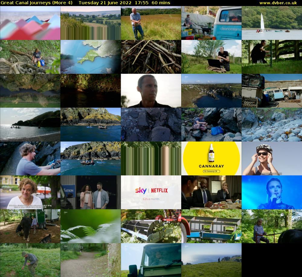 Great Canal Journeys (More 4) Tuesday 21 June 2022 17:55 - 18:55