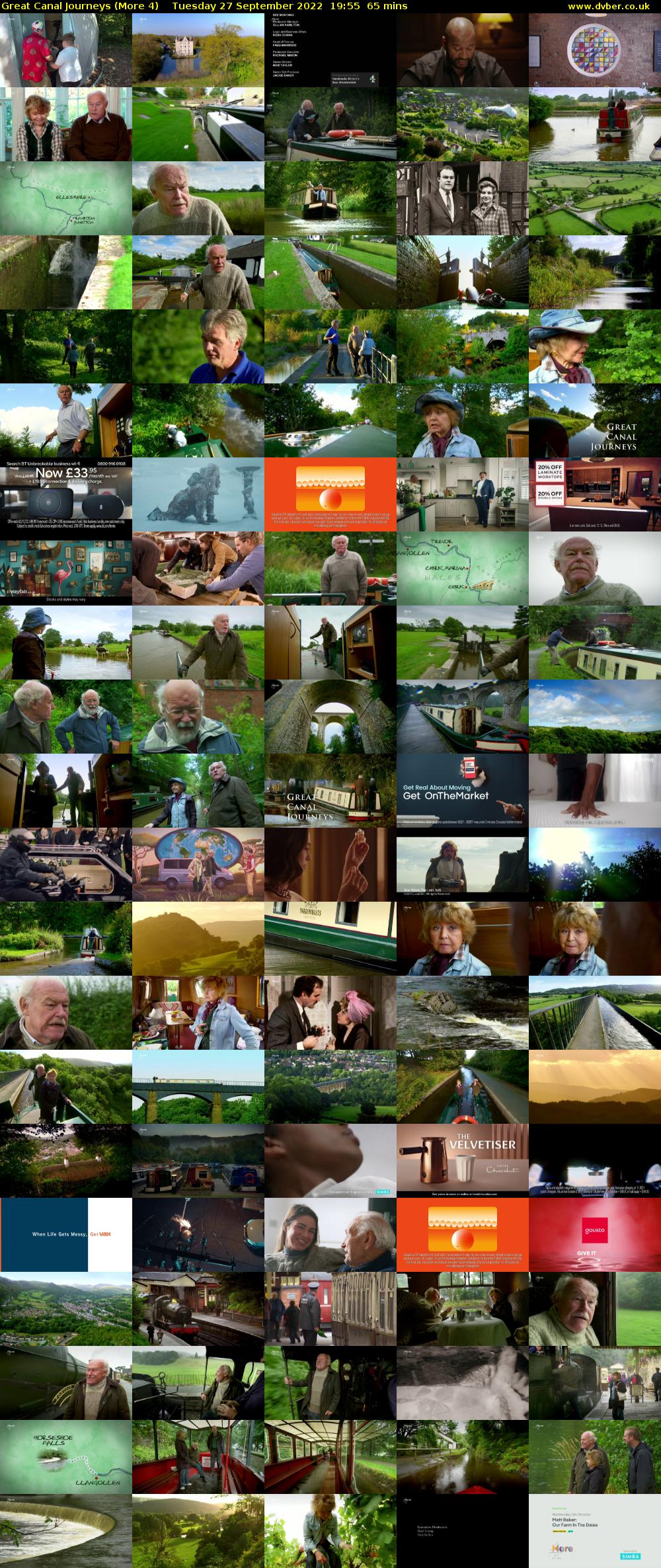 Great Canal Journeys (More 4) Tuesday 27 September 2022 19:55 - 21:00