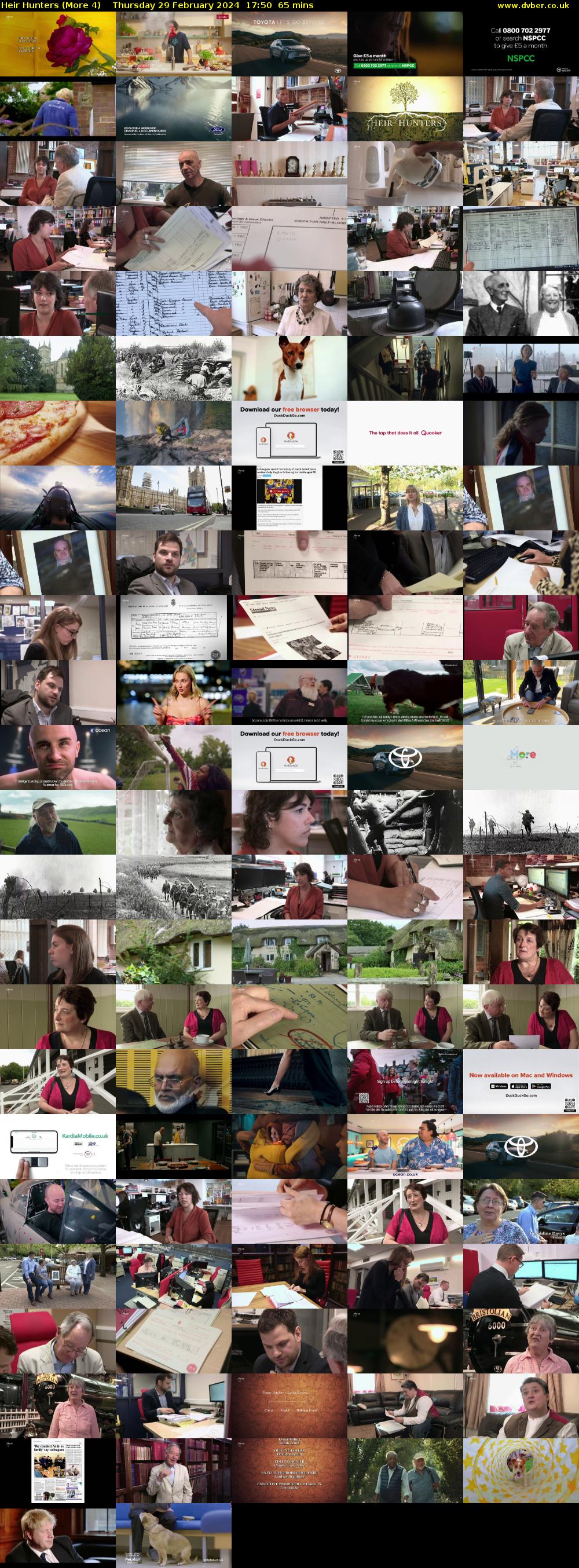 Heir Hunters (More 4) Thursday 29 February 2024 17:50 - 18:55