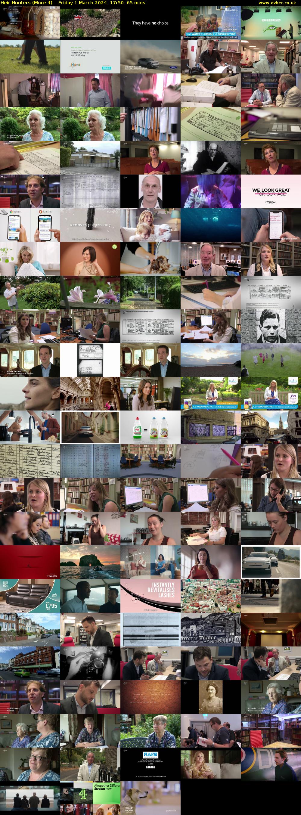 Heir Hunters (More 4) Friday 1 March 2024 17:50 - 18:55