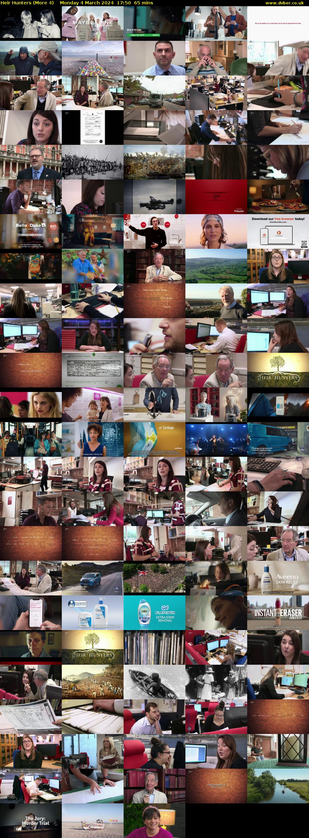 Heir Hunters (More 4) Monday 4 March 2024 17:50 - 18:55