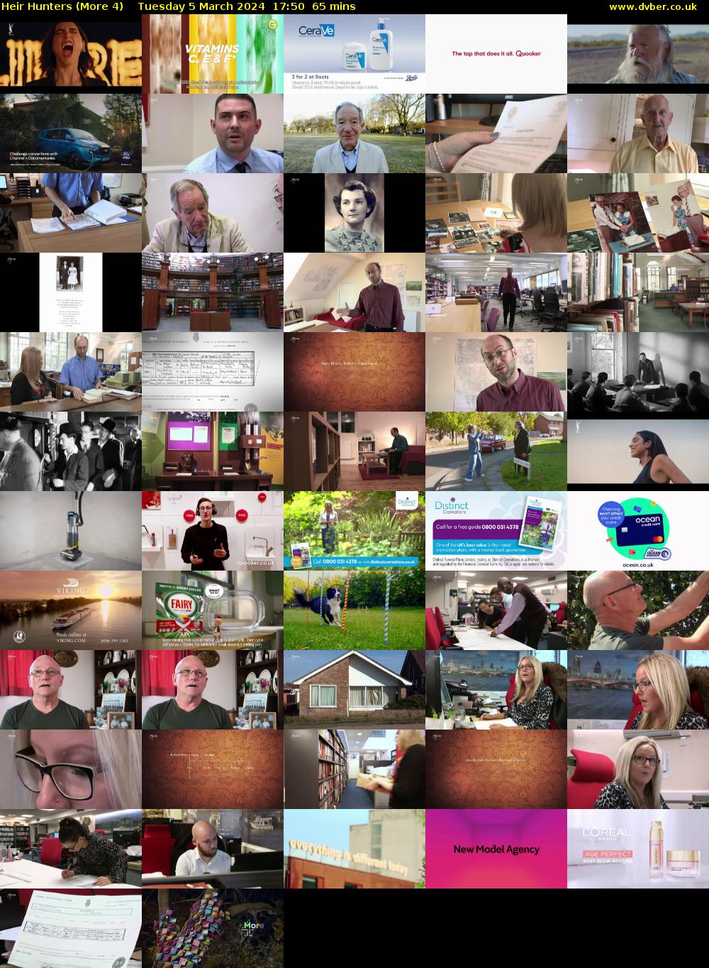 Heir Hunters (More 4) Tuesday 5 March 2024 17:50 - 18:55