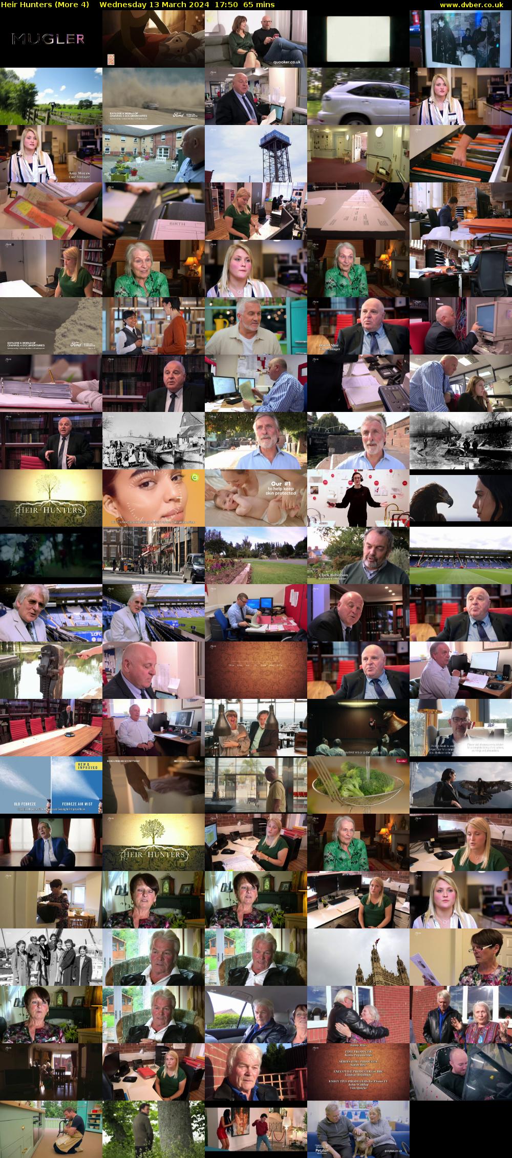 Heir Hunters (More 4) Wednesday 13 March 2024 17:50 - 18:55