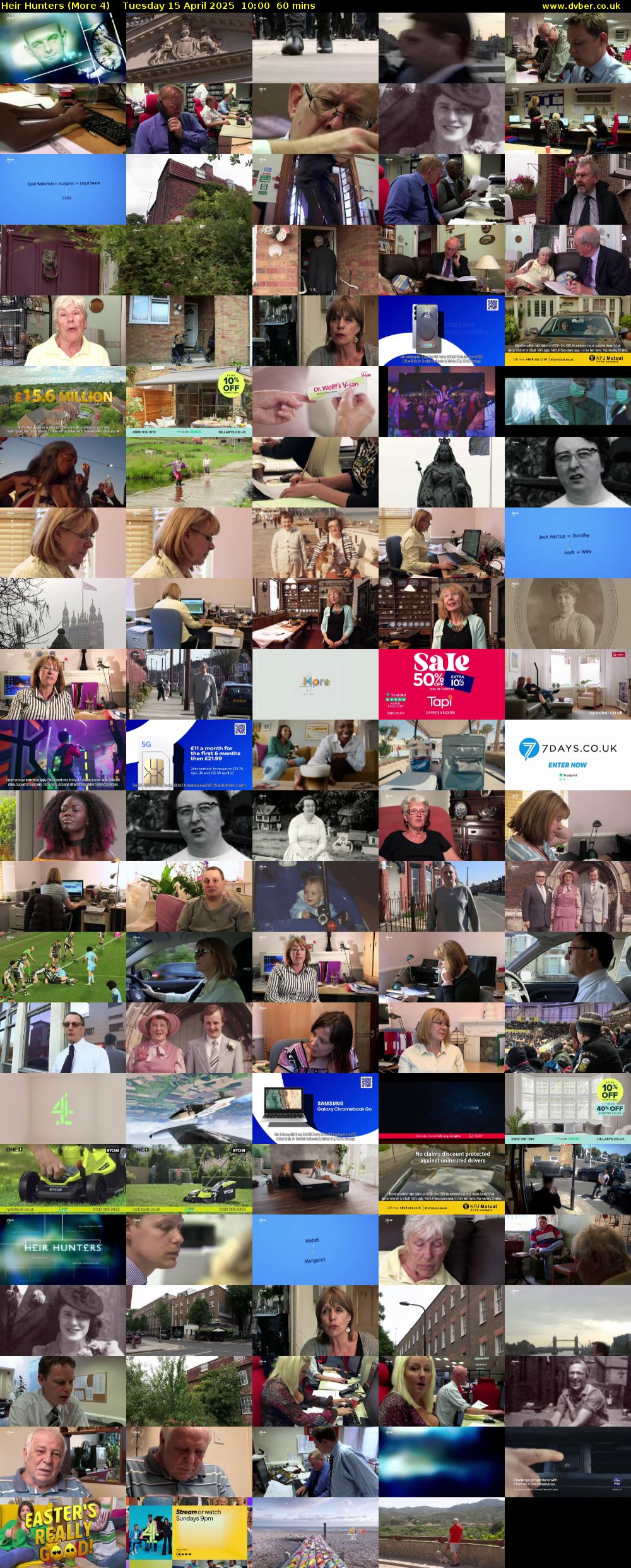 Heir Hunters (More 4) Tuesday 15 April 2025 10:00 - 11:00