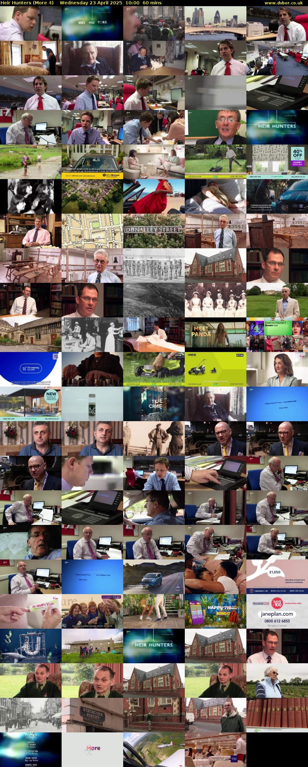 Heir Hunters (More 4) Wednesday 23 April 2025 10:00 - 11:00