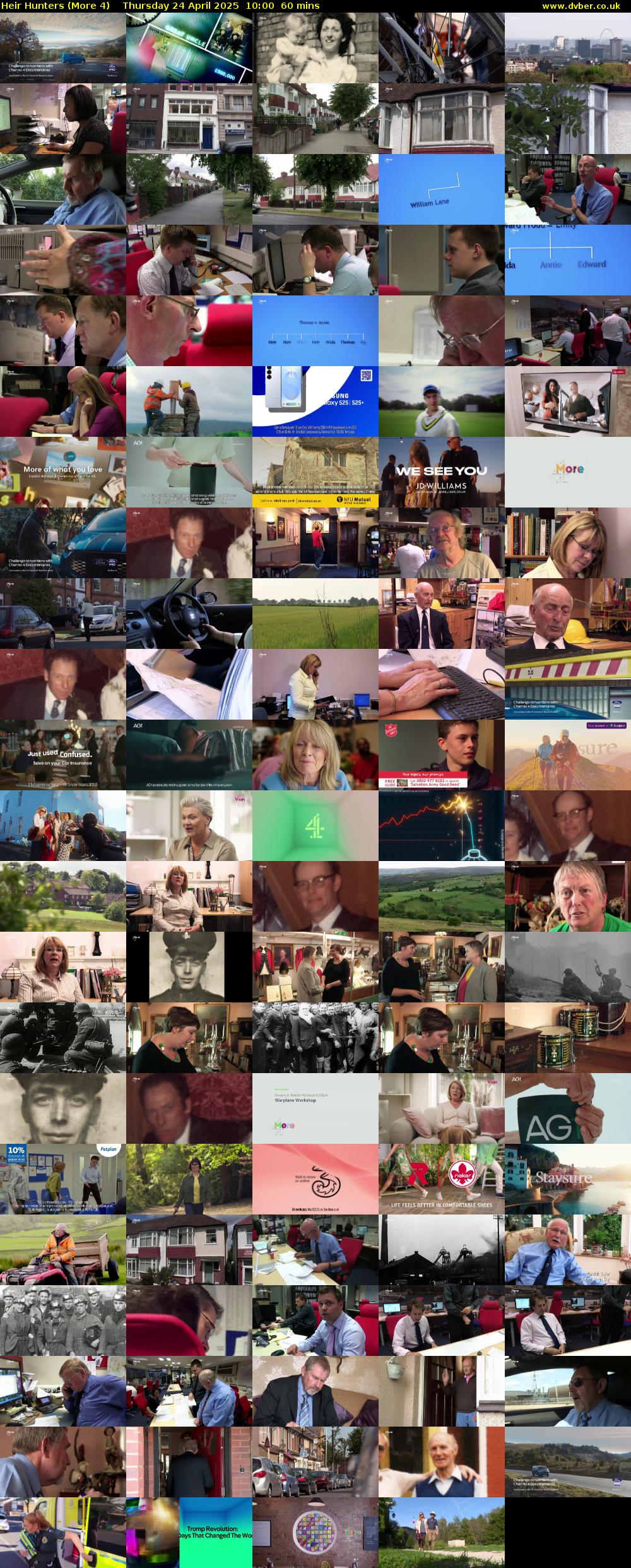 Heir Hunters (More 4) Thursday 24 April 2025 10:00 - 11:00