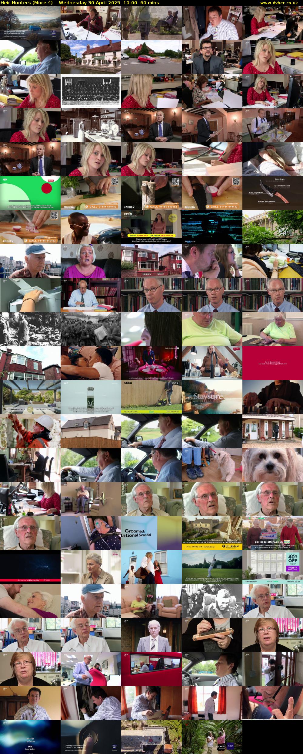 Heir Hunters (More 4) Wednesday 30 April 2025 10:00 - 11:00