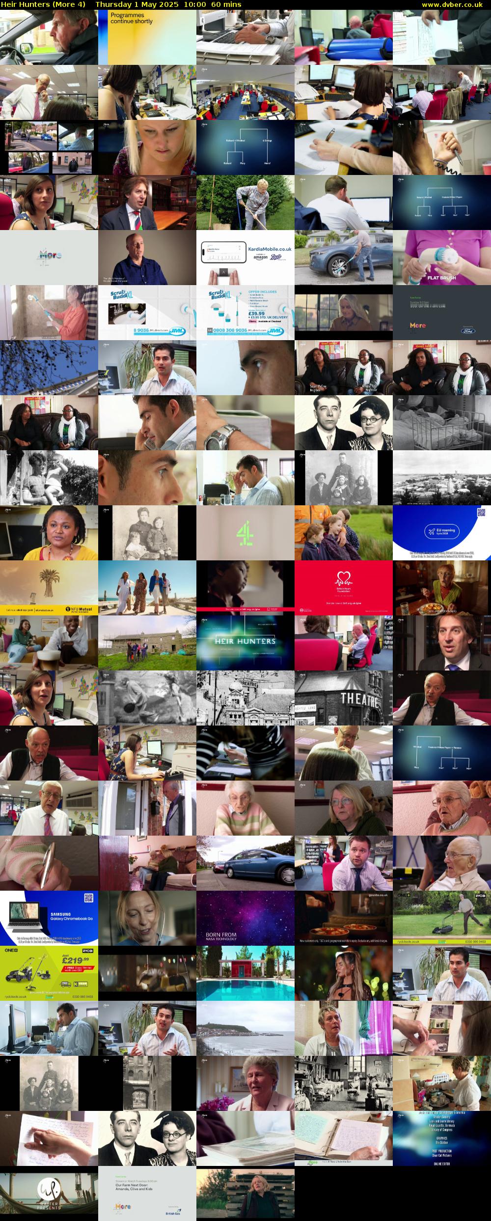 Heir Hunters (More 4) Thursday 1 May 2025 10:00 - 11:00