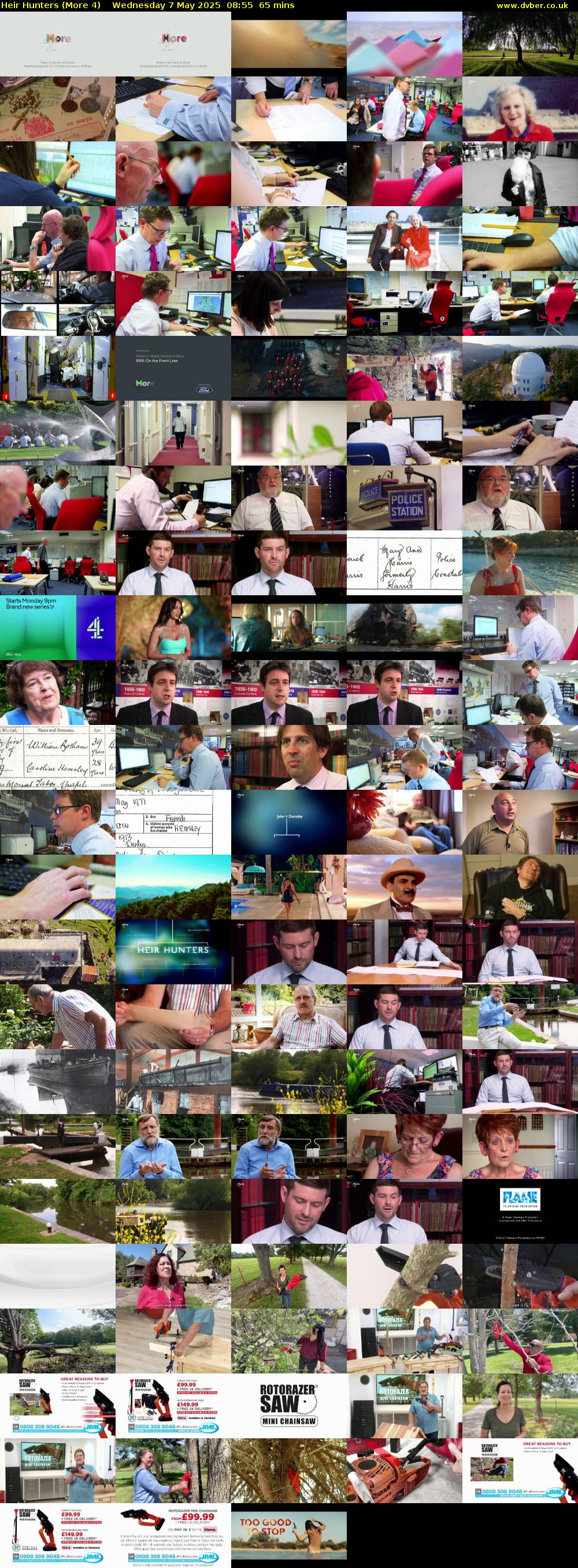 Heir Hunters (More 4) Wednesday 7 May 2025 08:55 - 10:00