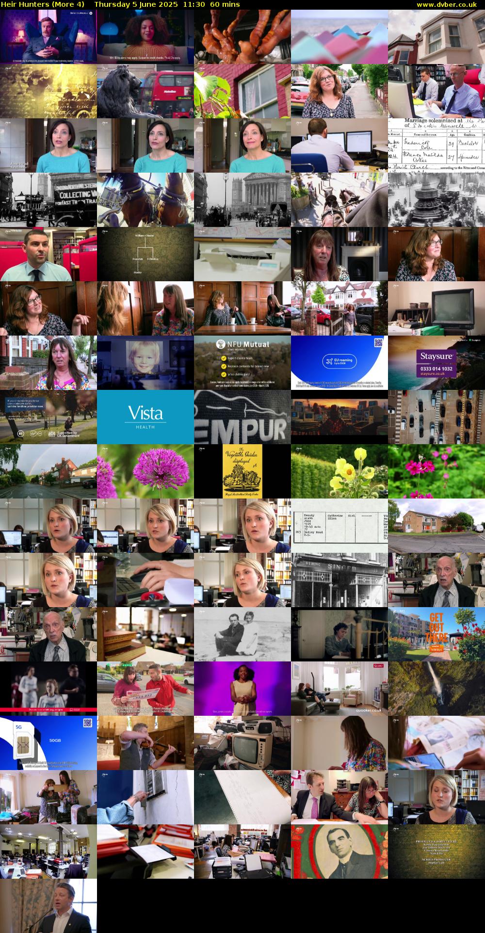Heir Hunters (More 4) Thursday 5 June 2025 11:30 - 12:30