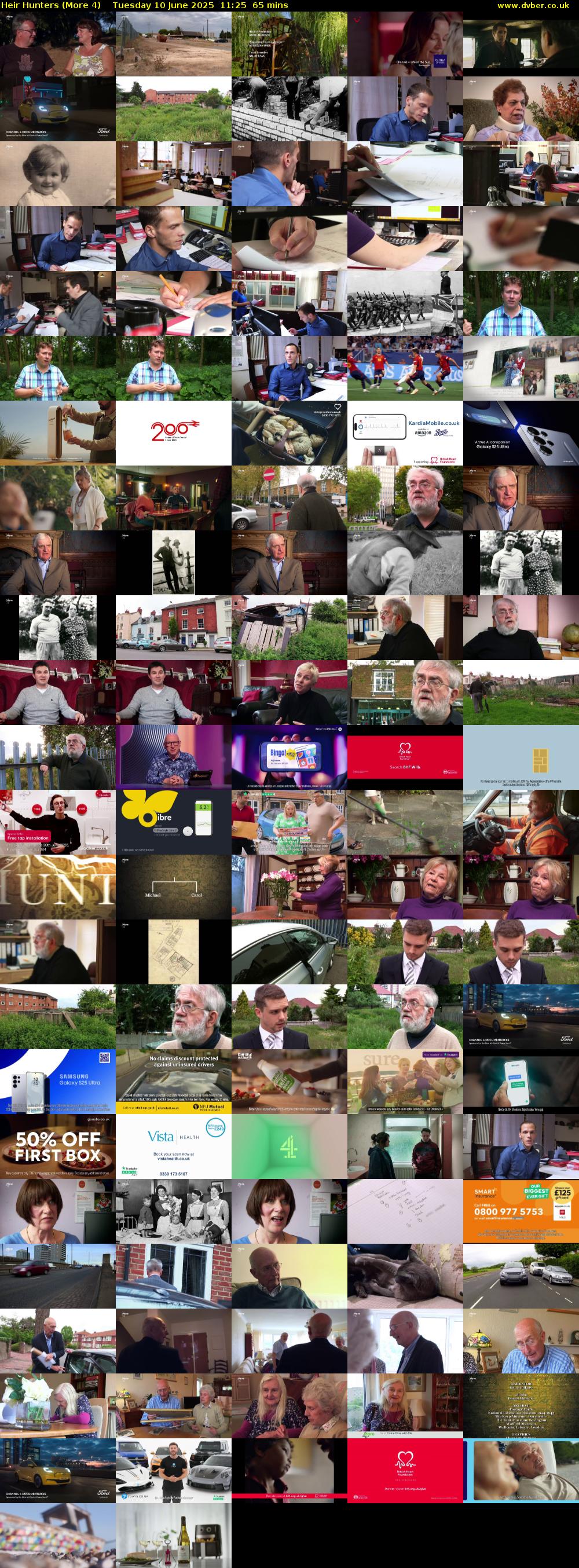 Heir Hunters (More 4) Tuesday 10 June 2025 11:25 - 12:30