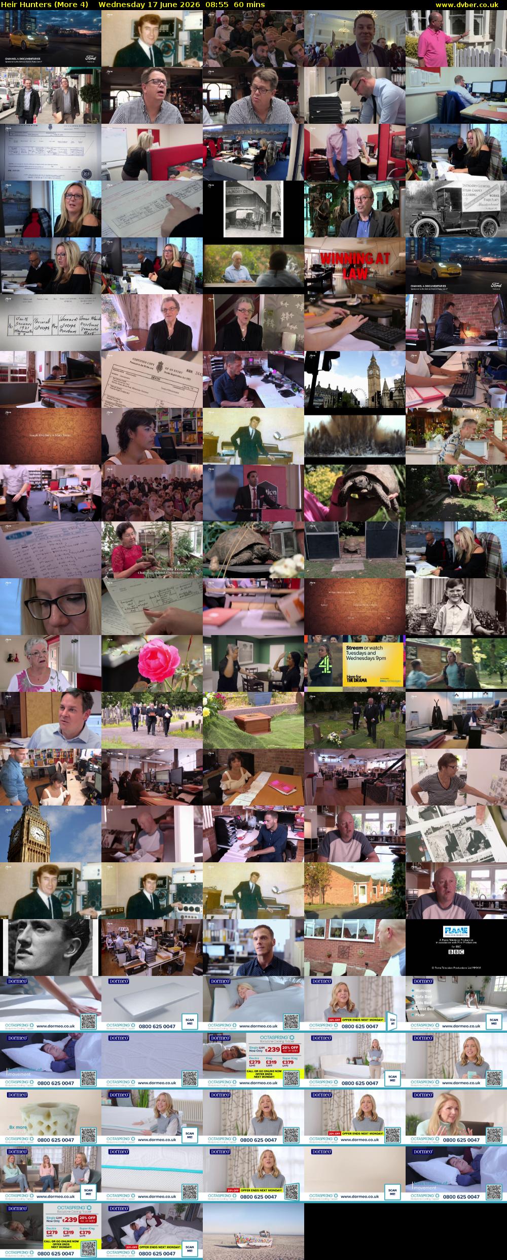 Heir Hunters (More 4) Wednesday 17 June 2026 08:55 - 09:55
