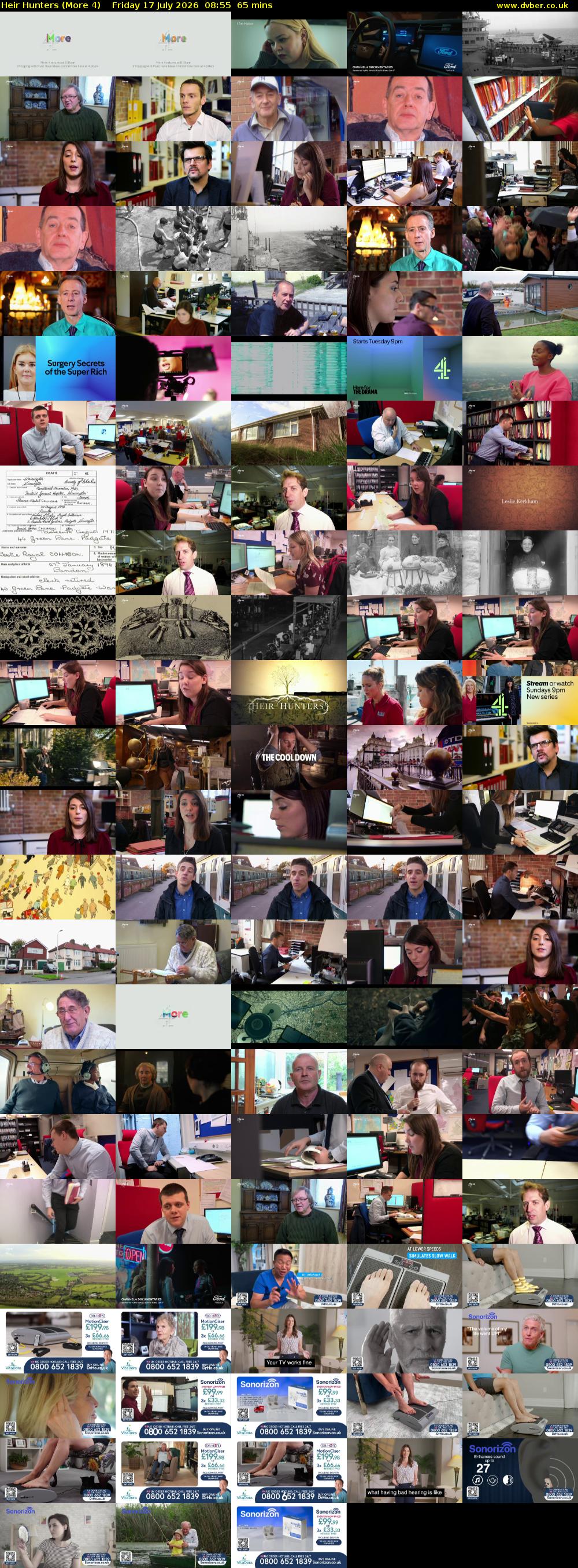 Heir Hunters (More 4) Friday 17 July 2026 08:55 - 10:00