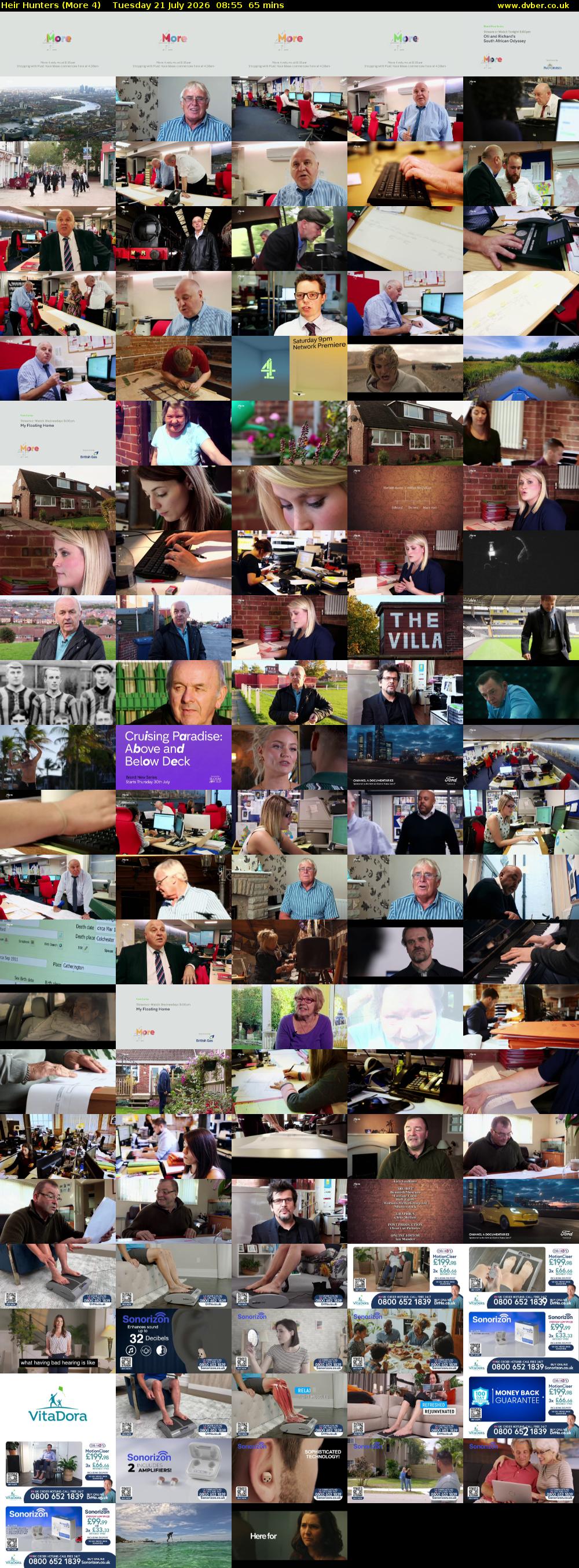Heir Hunters (More 4) Tuesday 21 July 2026 08:55 - 10:00