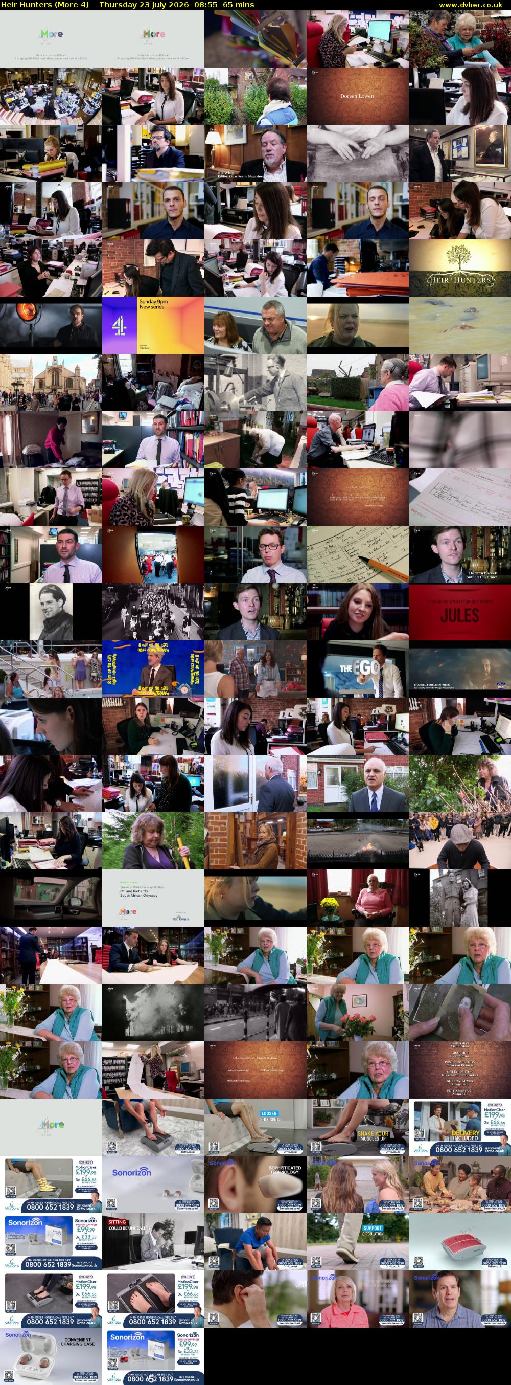 Heir Hunters (More 4) Thursday 23 July 2026 08:55 - 10:00