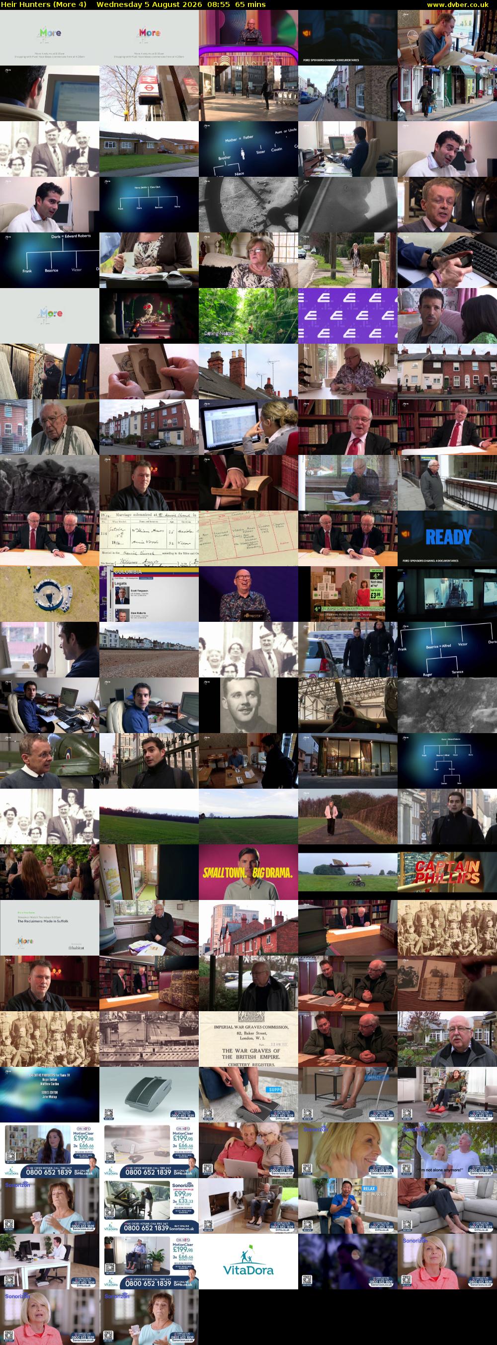 Heir Hunters (More 4) Wednesday 5 August 2026 08:55 - 10:00
