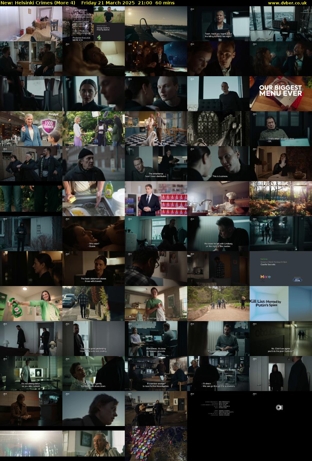 Helsinki Crimes (More 4) Friday 21 March 2025 21:00 - 22:00