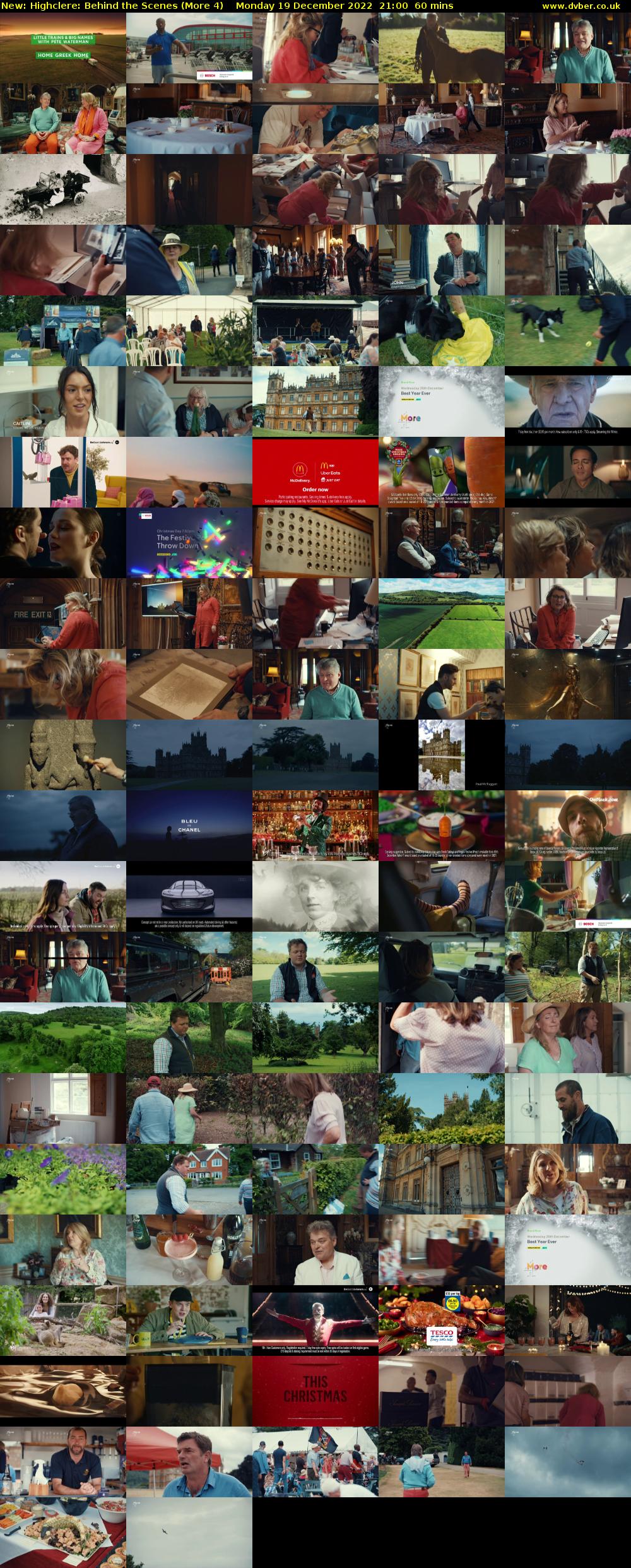 Highclere: Behind the Scenes (More 4) Monday 19 December 2022 21:00 - 22:00