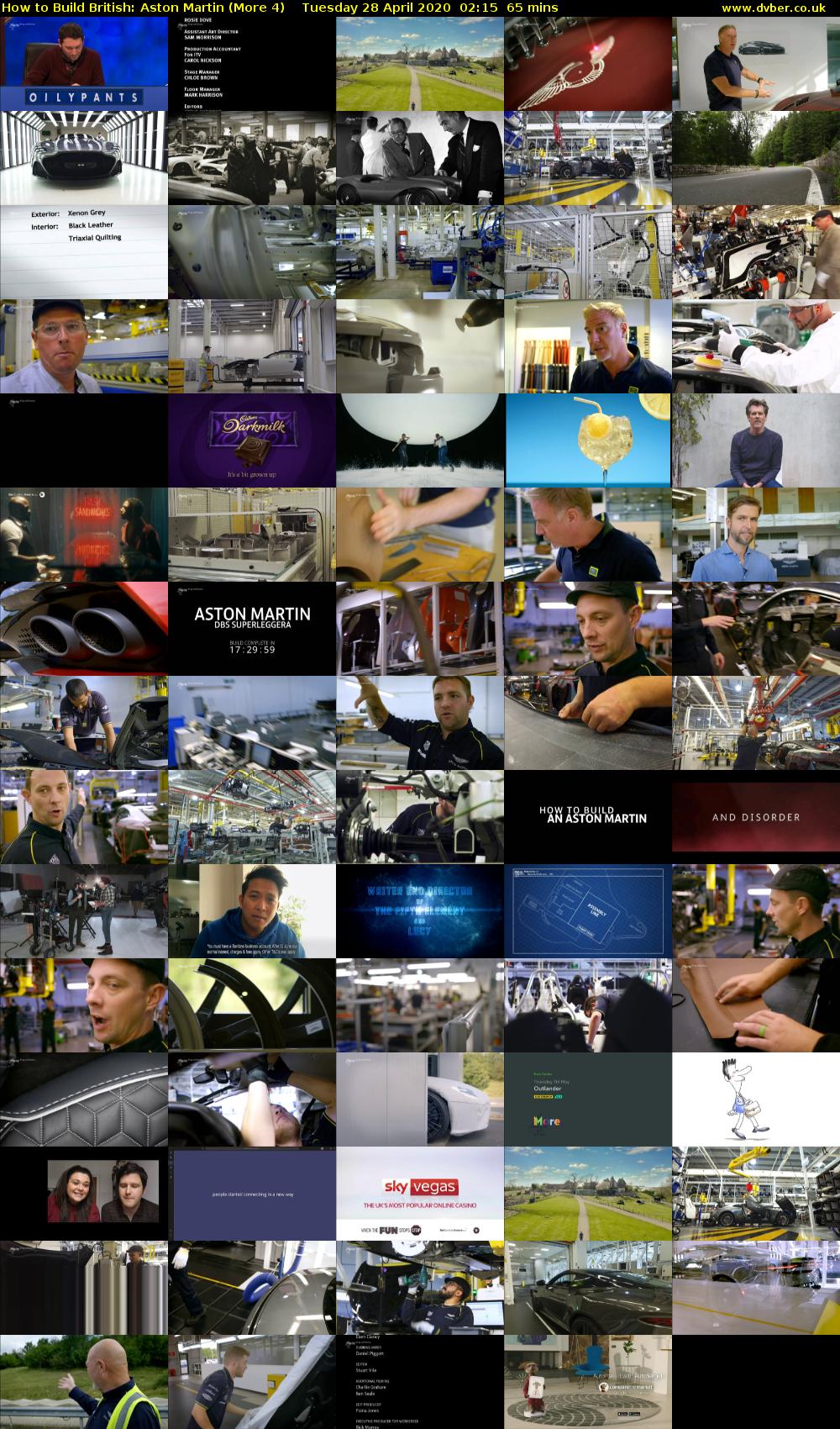 How to Build British: Aston Martin (More 4) Tuesday 28 April 2020 02:15 - 03:20