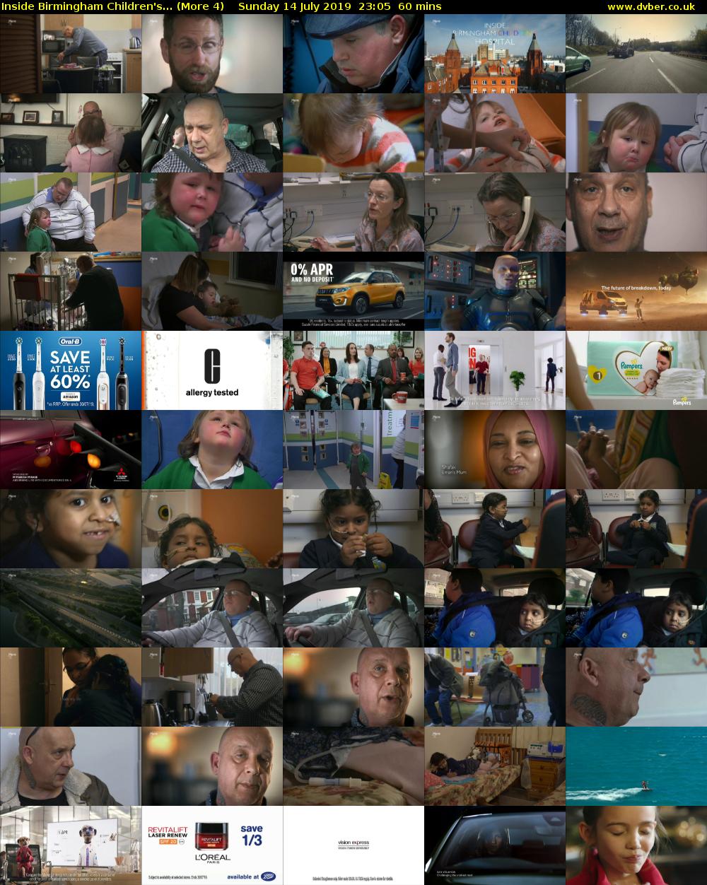 Inside Birmingham Children's... (More 4) Sunday 14 July 2019 23:05 - 00:05