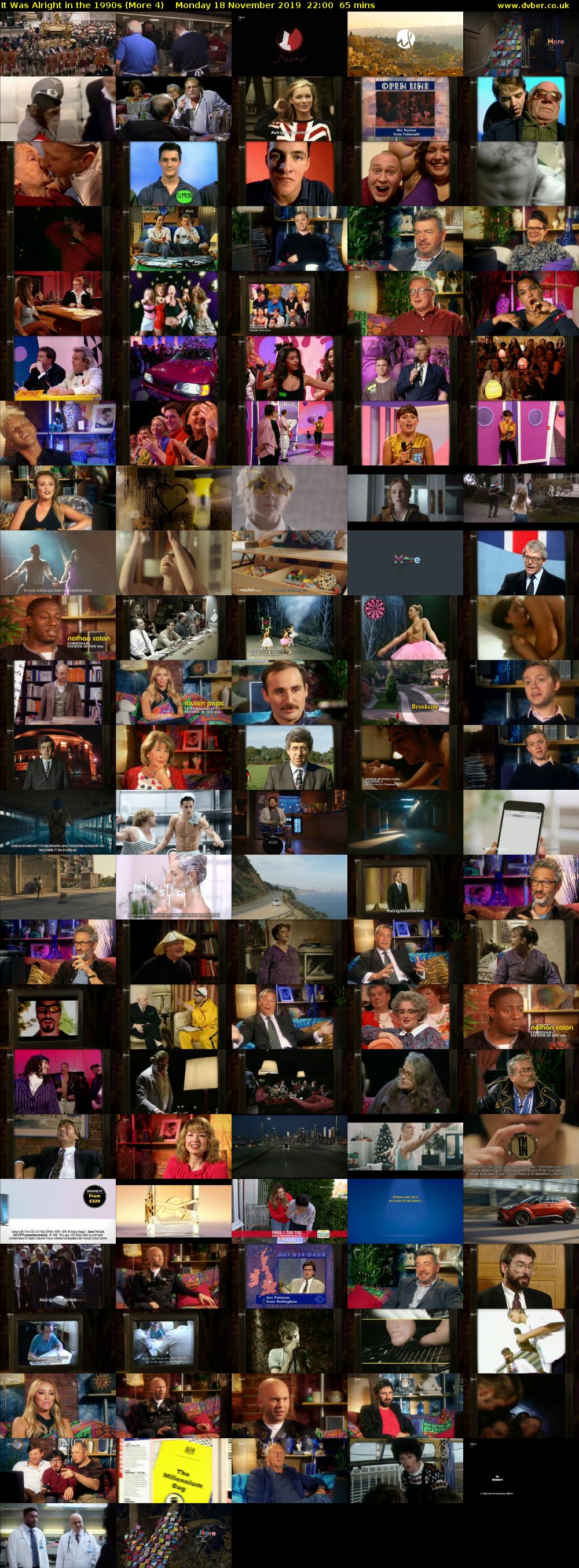 It Was Alright in the 1990s (More 4) Monday 18 November 2019 22:00 - 23:05
