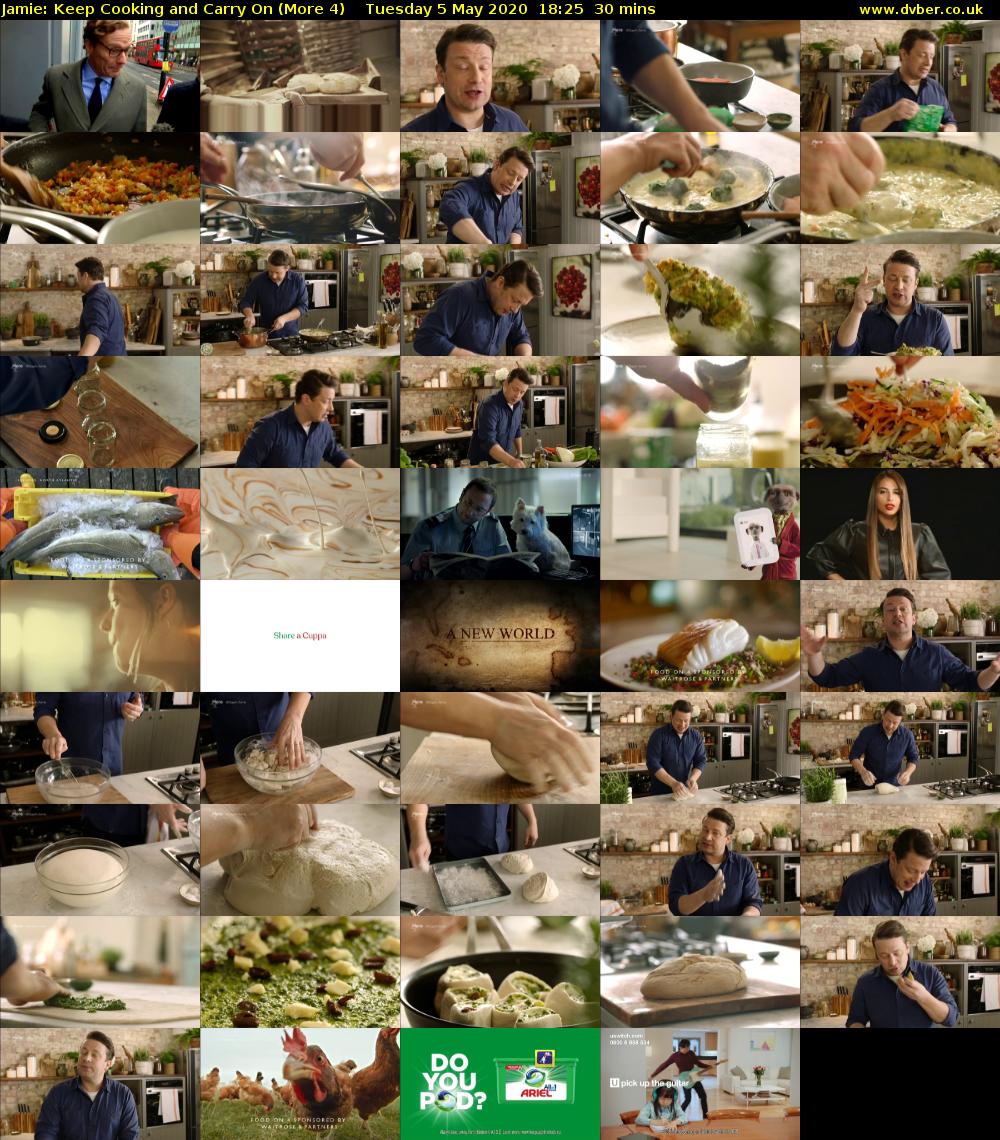 Jamie: Keep Cooking and Carry On (More 4) Tuesday 5 May 2020 18:25 - 18:55