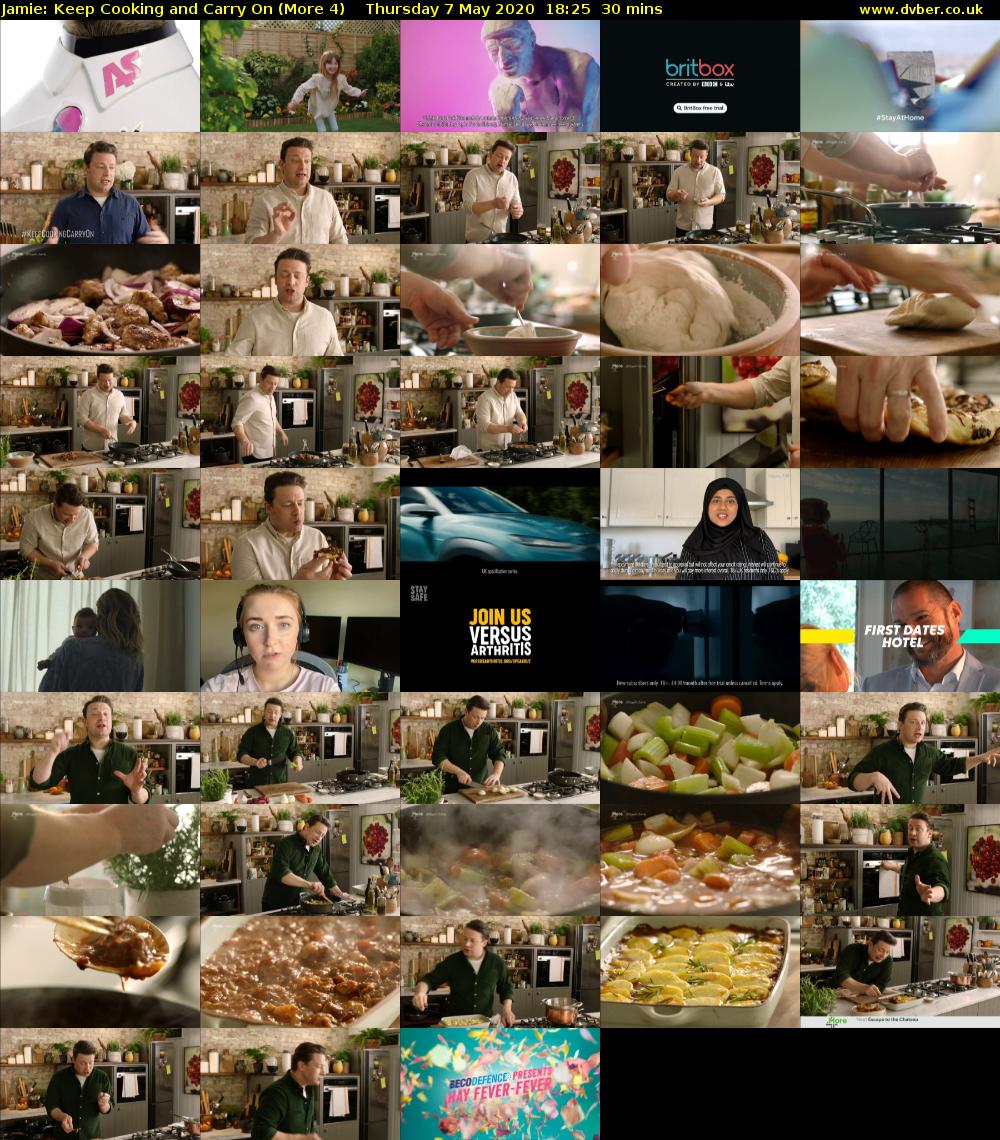 Jamie: Keep Cooking and Carry On (More 4) Thursday 7 May 2020 18:25 - 18:55