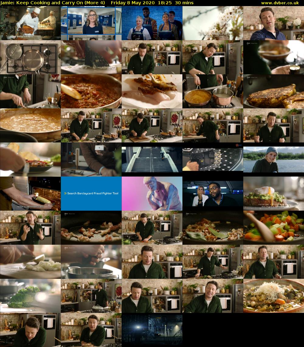 Jamie: Keep Cooking and Carry On (More 4) Friday 8 May 2020 18:25 - 18:55
