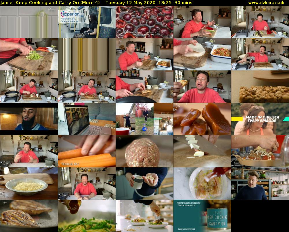 Jamie: Keep Cooking and Carry On (More 4) Tuesday 12 May 2020 18:25 - 18:55