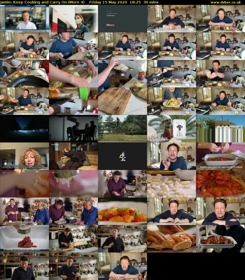 Jamie: Keep Cooking and Carry On (More 4) Friday 15 May 2020 18:25 - 18:55