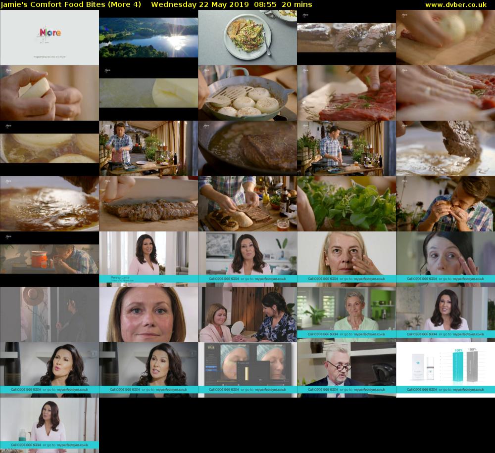 Jamie's Comfort Food Bites (More 4) Wednesday 22 May 2019 08:55 - 09:15
