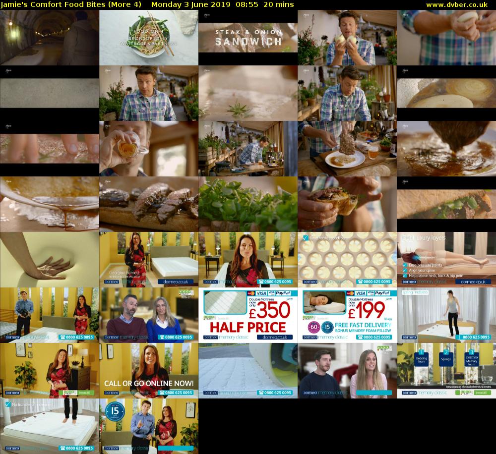 Jamie's Comfort Food Bites (More 4) Monday 3 June 2019 08:55 - 09:15