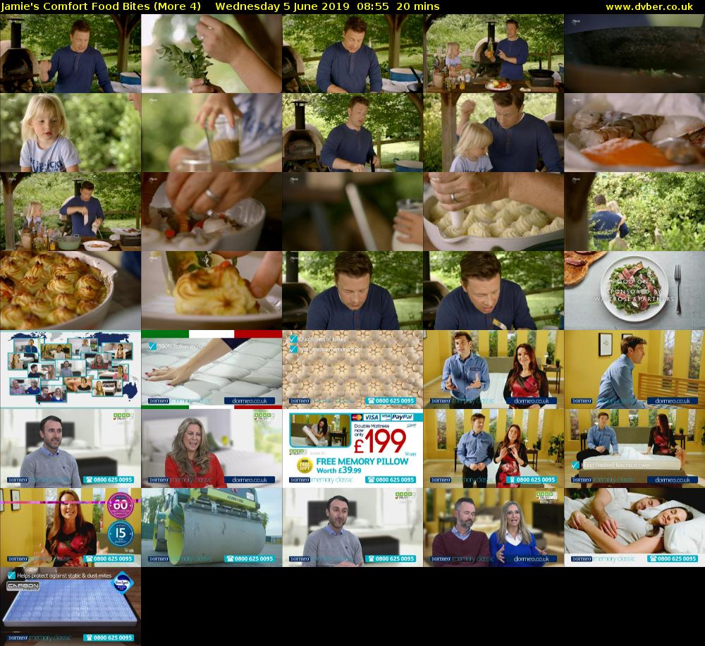 Jamie's Comfort Food Bites (More 4) Wednesday 5 June 2019 08:55 - 09:15