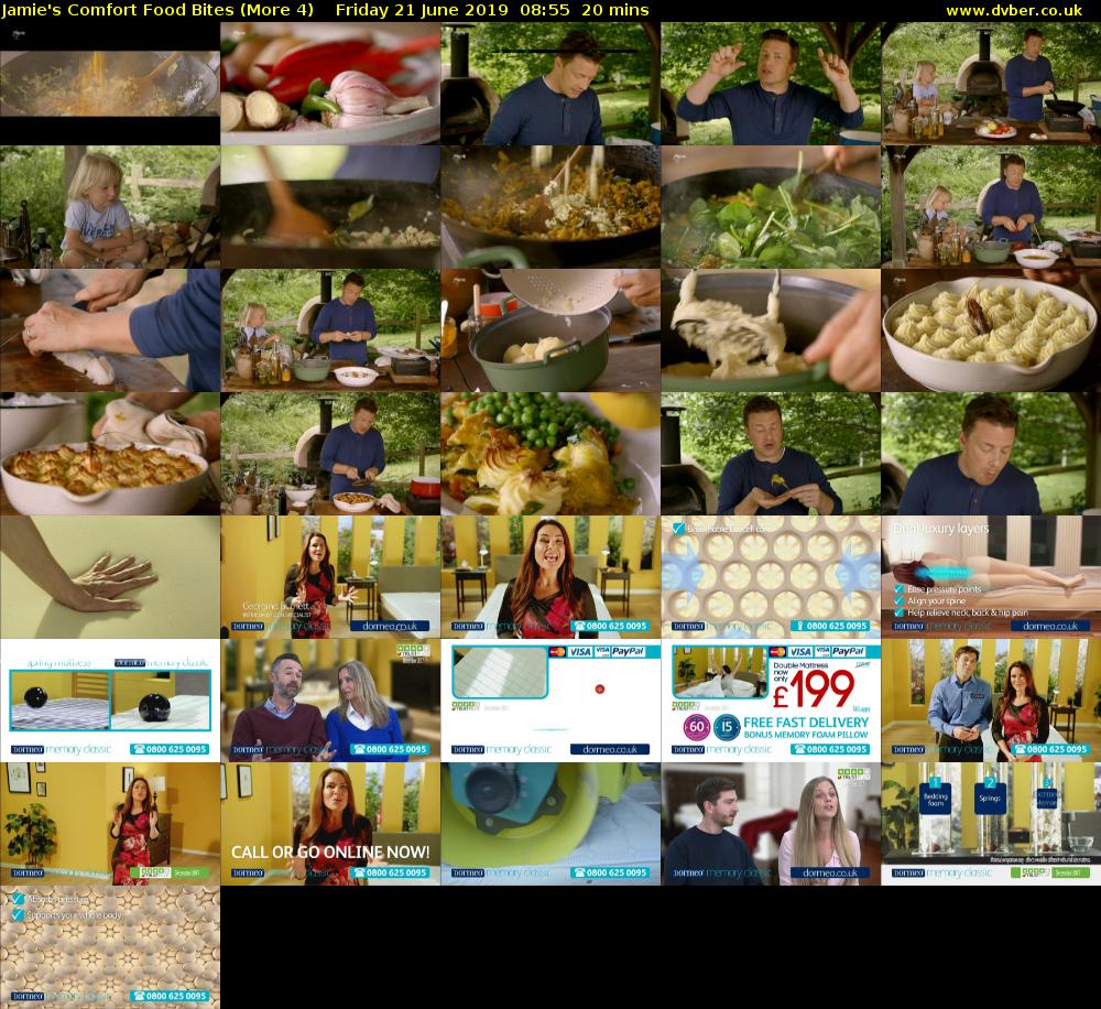 Jamie's Comfort Food Bites (More 4) Friday 21 June 2019 08:55 - 09:15