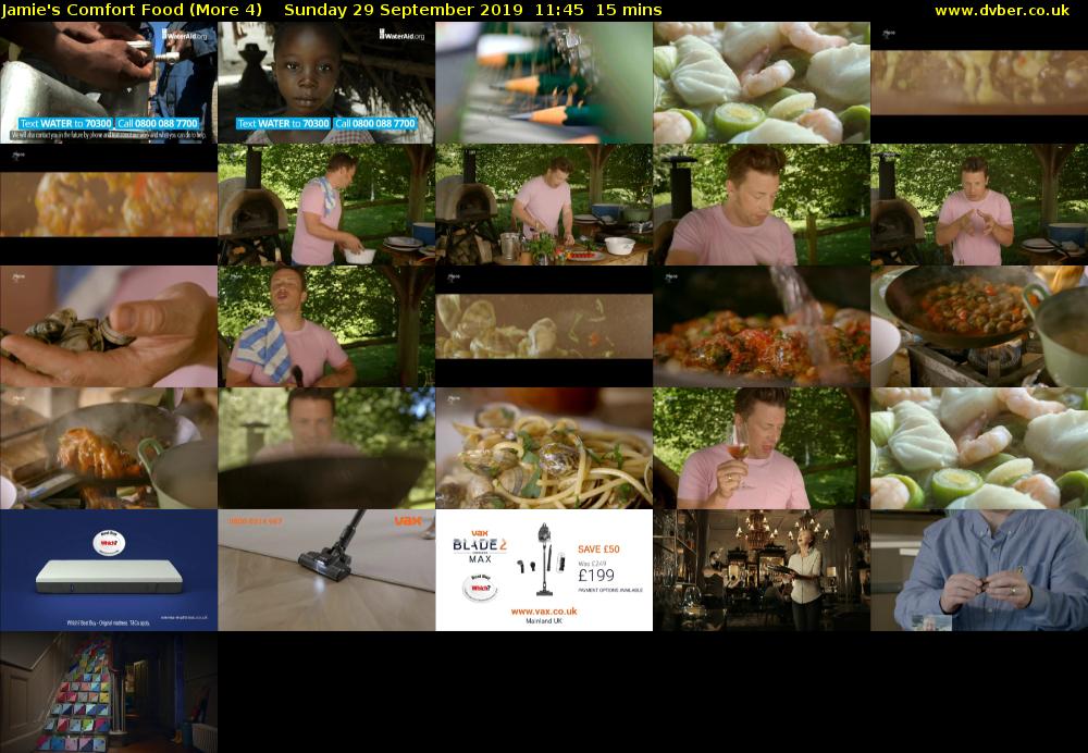 Jamie's Comfort Food (More 4) Sunday 29 September 2019 11:45 - 12:00