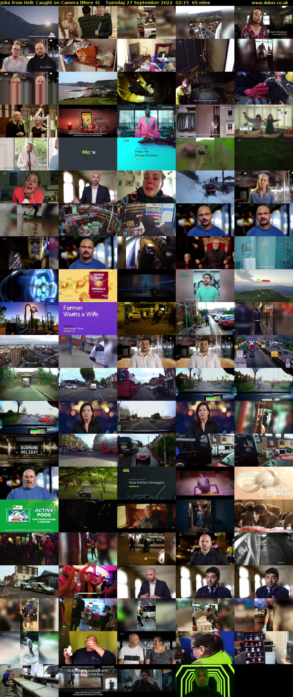 Jobs from Hell: Caught on Camera (More 4) Tuesday 27 September 2022 02:15 - 03:20