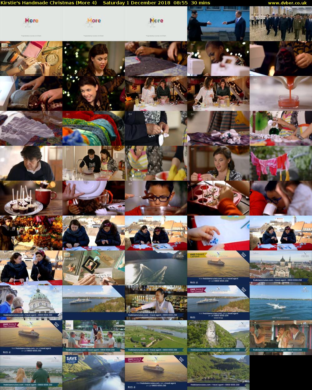 Kirstie's Handmade Christmas (More 4) Saturday 1 December 2018 08:55 - 09:25
