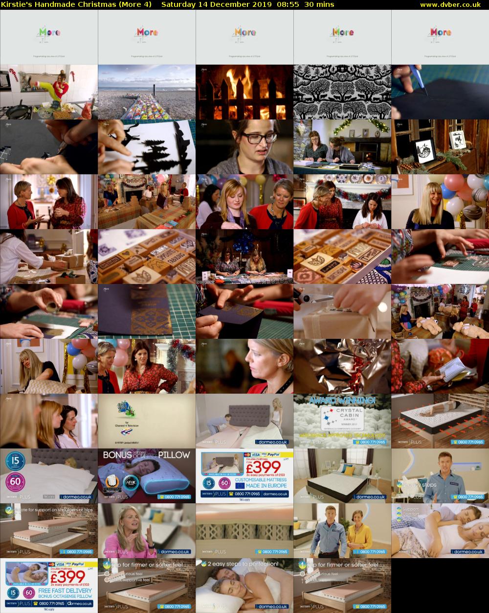 Kirstie's Handmade Christmas (More 4) Saturday 14 December 2019 08:55 - 09:25