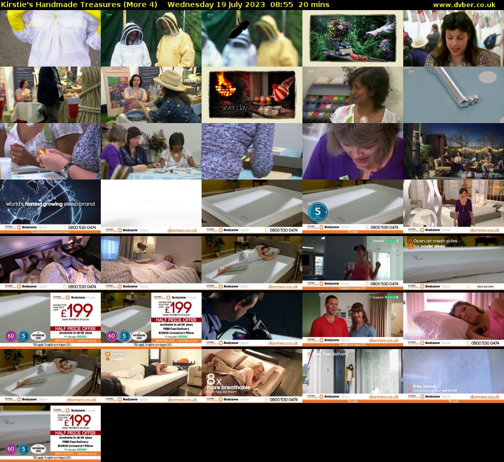 Kirstie's Handmade Treasures (More 4) Wednesday 19 July 2023 08:55 - 09:15