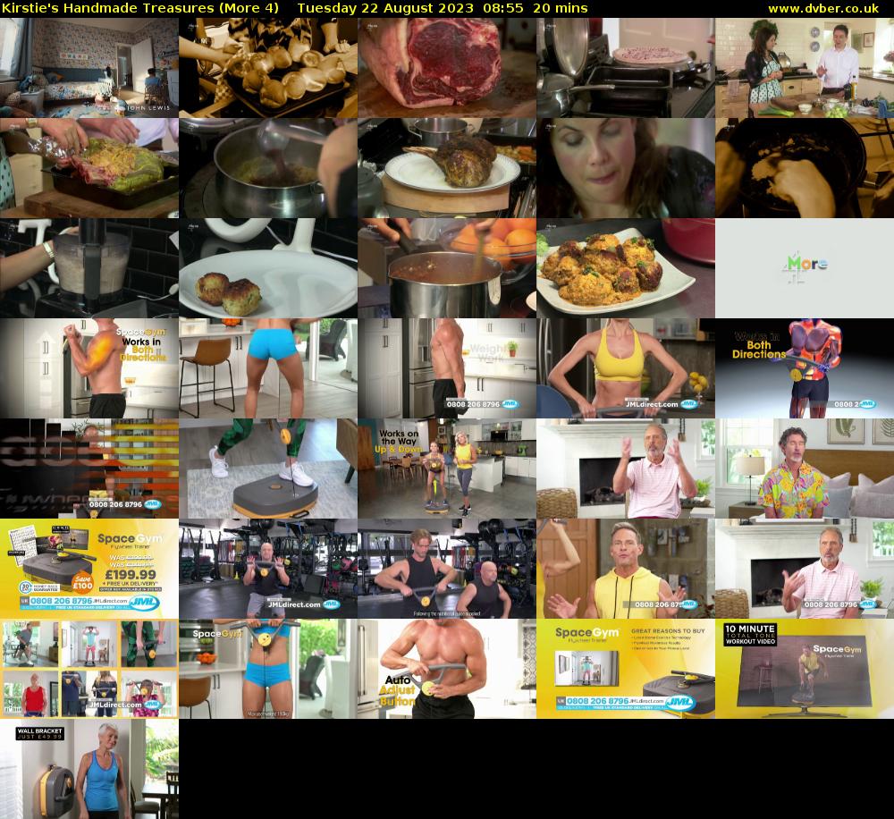 Kirstie's Handmade Treasures (More 4) Tuesday 22 August 2023 08:55 - 09:15