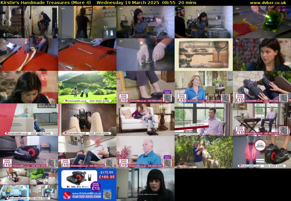 Kirstie's Handmade Treasures (More 4) Wednesday 19 March 2025 08:55 - 09:15