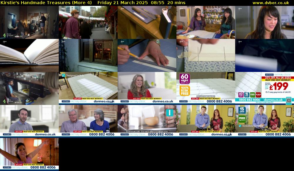 Kirstie's Handmade Treasures (More 4) Friday 21 March 2025 08:55 - 09:15