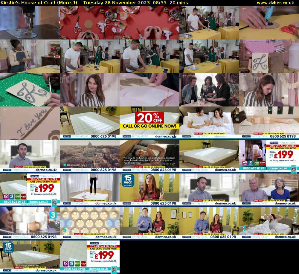 Kirstie's House of Craft (More 4) Tuesday 28 November 2023 08:55 - 09:15