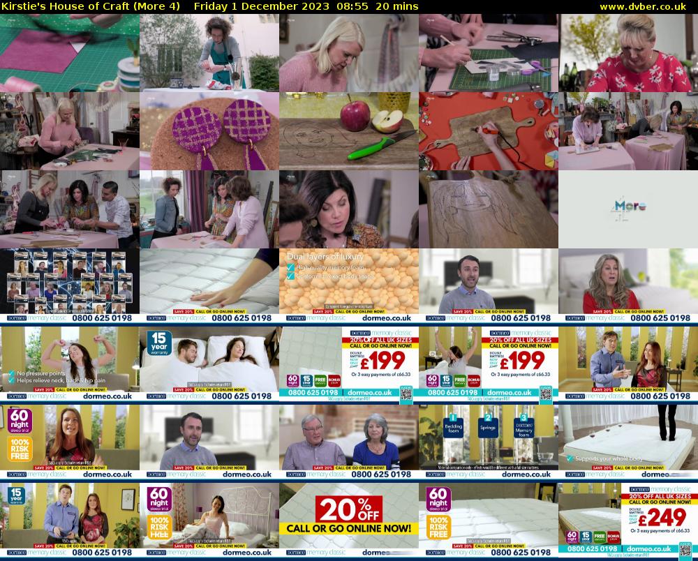 Kirstie's House of Craft (More 4) Friday 1 December 2023 08:55 - 09:15