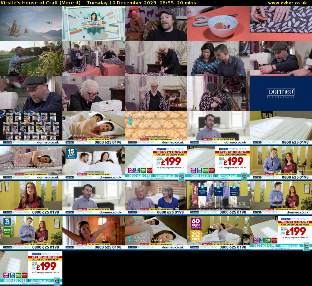 Kirstie's House of Craft (More 4) Tuesday 19 December 2023 08:55 - 09:15