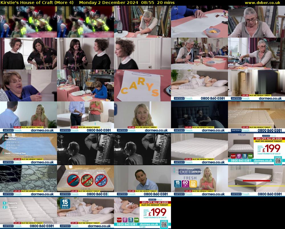 Kirstie's House of Craft (More 4) Monday 2 December 2024 08:55 - 09:15