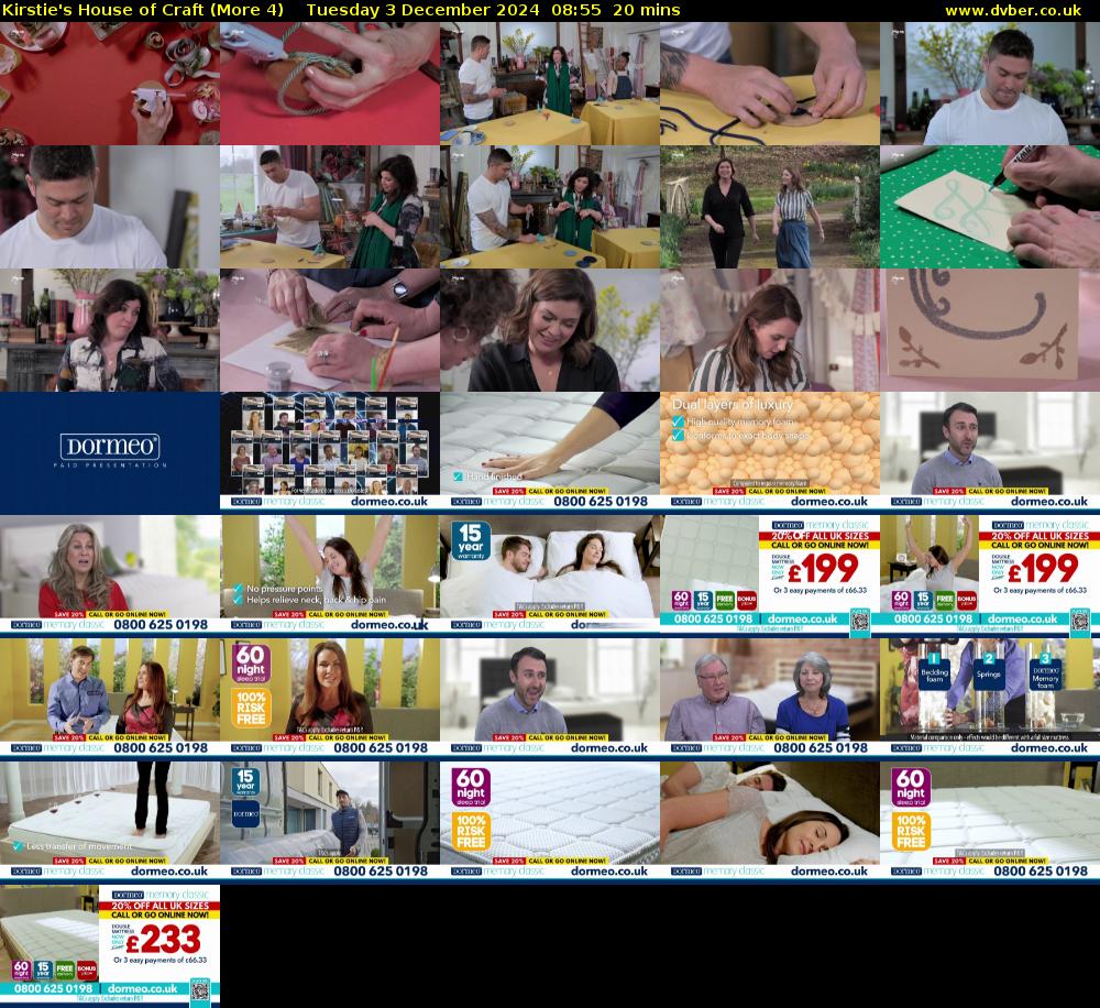 Kirstie's House of Craft (More 4) Tuesday 3 December 2024 08:55 - 09:15