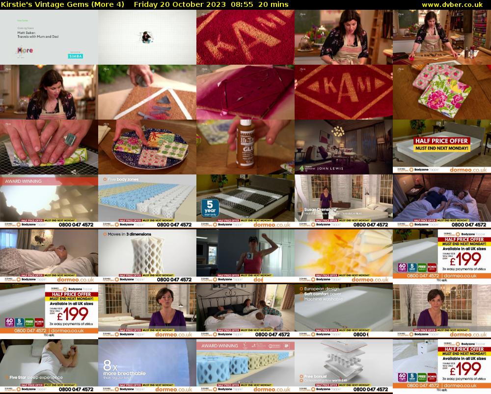 Kirstie's Vintage Gems (More 4) Friday 20 October 2023 08:55 - 09:15