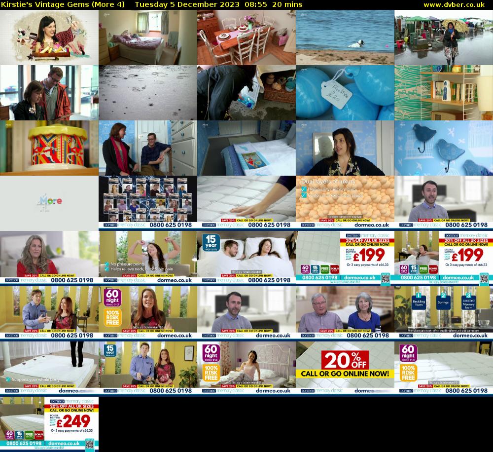 Kirstie's Vintage Gems (More 4) Tuesday 5 December 2023 08:55 - 09:15