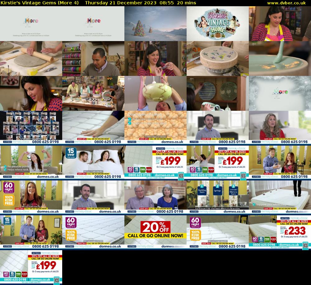 Kirstie's Vintage Gems (More 4) Thursday 21 December 2023 08:55 - 09:15